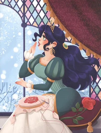 БЕЛОСНЕЖКА И СЕМЬ ГНОМОВ мелов. тиснение 217х280 - фото 2