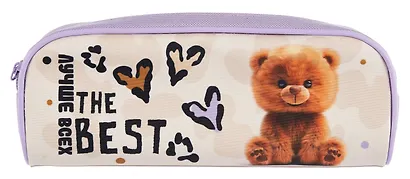 Пенал-косметичка "Пушистый мишка" 21*8*4см, на молнии мягкий - фото 4