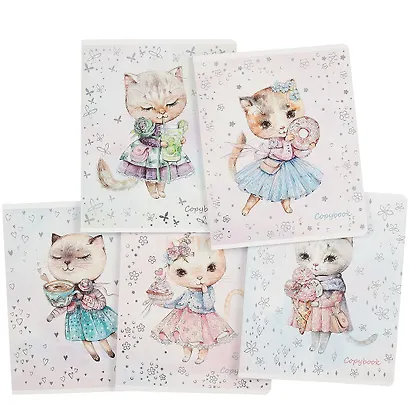 Тетрадь в клетку Феникс+, "Кот с десертом", 48 листов, в ассортименте - фото 7