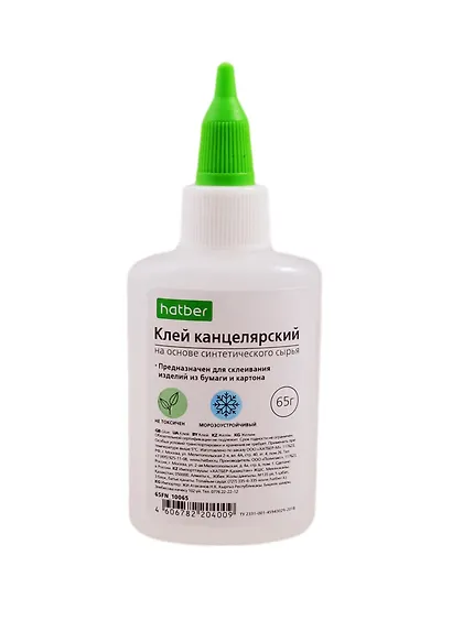 Клей канцелярский 65мл, Hatber - фото 1