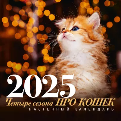 Календарь 2025г 300*300 "ПРО кошек: четыре сезона" настенный, на скрепке - фото 1