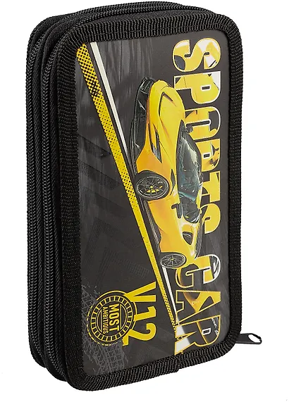 Пенал 2 отделения "Автоспорт" 19*11 см, молния - фото 2