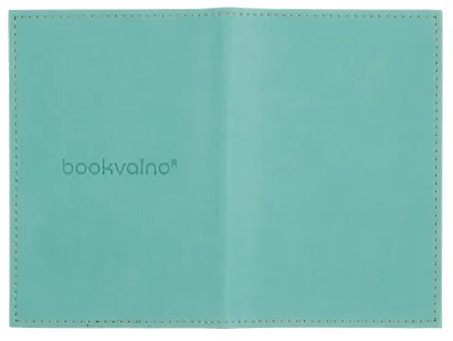 Обложка для паспорта bookvalno цвет бирюзовый  (экокожа) (ОПН2025-4) - фото 4