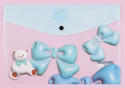 Папка-конверт А4 на кнопке "Cute animals" - фото 2