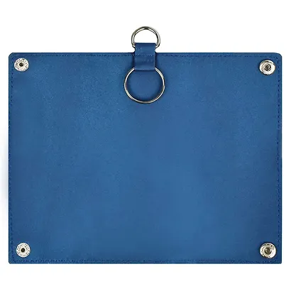 Подарочный набор обложка для паспорта + ключница "Синий мрамор" - фото 7