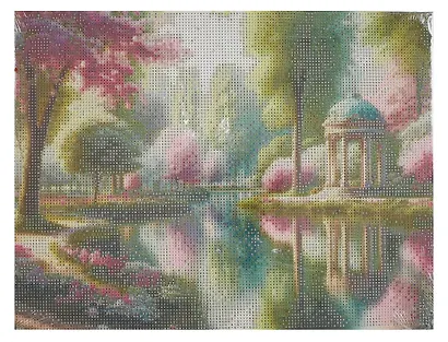 Алмазная мозаика. Классическая, подрамником, с полным заполнением."Сад бесконечной любви" 30х40, 30 цветов - фото 1