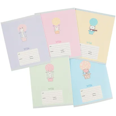 Тетрадь в крупную клетку Unnika, "На воздушном шаре", 12 листов, в ассортименте - фото 7