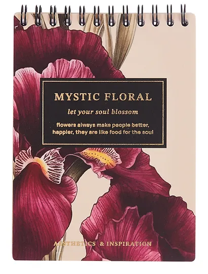 Блокнот А6, 80 листов в клетку, "Blossom. Irises", на спирали - фото 1