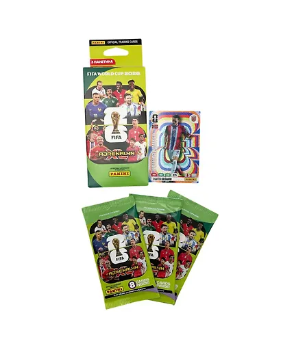 Набор коллекционных наклеек и карточек "Чемпионат мира FIFA World Cup 2026", PANINI WORLD CUP 2026 TCG (набор из 3 пакетиков карточек + 1 карточка Limited Edition), 25 штук в наборе - фото 9