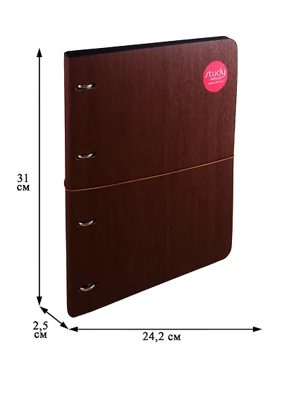 Тетрадь на кольцах в клетку InFolio, Wood, А4, 120 листов - фото 2