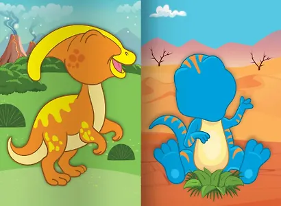 Портреты из наклеек. Динозавры и динозаврики - фото 3