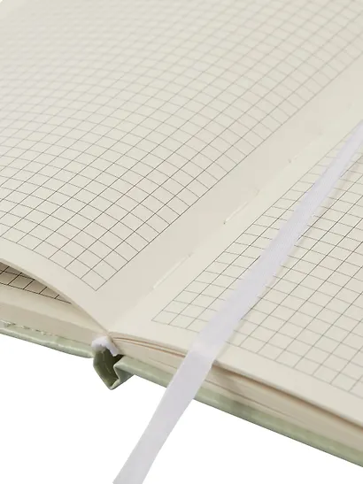 Блокнот для записей А5 в клетку, 96 листов "Flowers" твердая обложка, оливковый с рамкой, с ляссе - фото 11