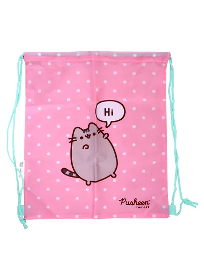 Мешок для сменной обуви "Pusheen" 34*43, полиэстер - фото 1