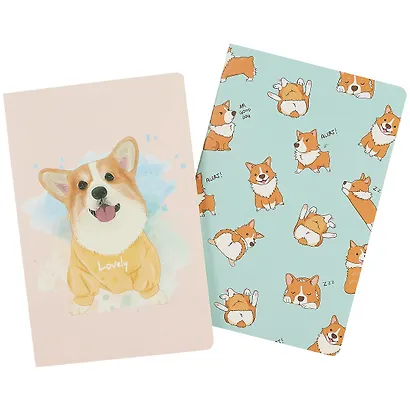 Тетрадь в клетку Kairui, Corgis woof, 32 листа, в ассортименте - фото 4