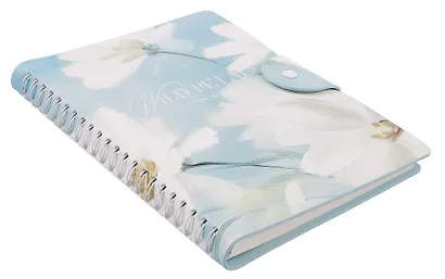 Бизнес-тетрадь А5, 96 листов в клетку, 140 x 200 мм "Petals. Три цветка" искусственная кожа - фото 3