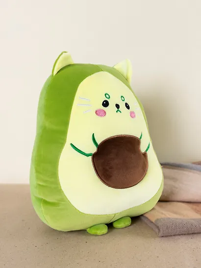 Мягкая игрушка Кот, авокадо 35 см (текстиль) - фото 8