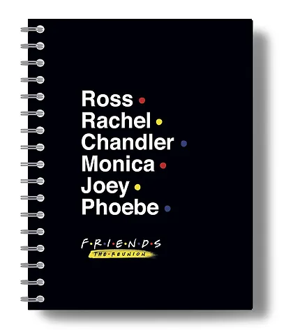 Friends. Блокнот в точку (bullet journal, 162x210мм, твердая обложка, пружина, бумага 120 стр., черный) - фото 2