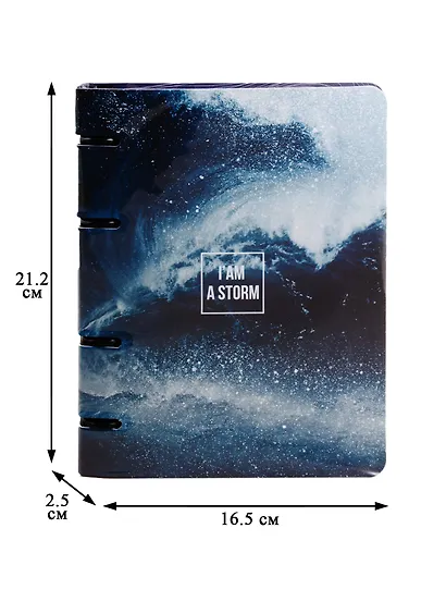 Тетрадь на кольцах в клетку Be Smart, Storm, 120 листов - фото 3