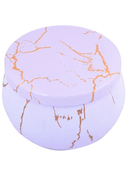 Шкатулка круглая Мрамор (золото) (металл) (6,5х5) (12-09412-03563-1) - фото 1