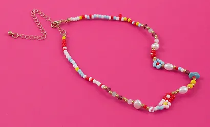 Ожерелье Бохо Цветочки (12-Kanti-1) (Lafilaf) - фото 4