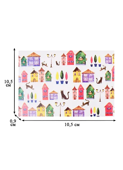 Записная книжка А6 32л "МАЛЕНЬКИЕ ДОМИКИ" для записи доходов и расходов, мягк.переплет, скоба, ПВХ-конверт - фото 3