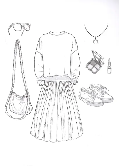 Весна в Париже. Раскраска серии "Создай образ" - фото 4