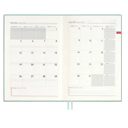 Еженедельник датированный 2026 год, А5, 176 листов "Джут", мятный - фото 10