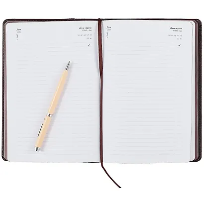 Ежедневник недатированный "Анилин", А5, 160 листов, коричневый - фото 3