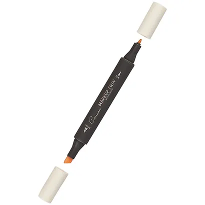 Маркер художественный "Сонет" двухсторон., тонк. и широк.долото, пастель-персиков, Сонет - фото 2