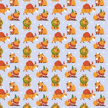 Бумага упаковочная 70*100см "Веселый Новый Год" НГ,инд.уп., ассорти - фото 5