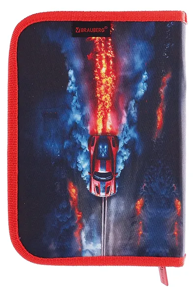 Пенал 1 отделение "Foggy car" с наполнением, 21*14см, 24 предмета - фото 6