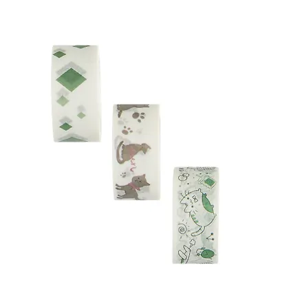 Набор клейкой декоративной ленты "Кошечки" - фото 4