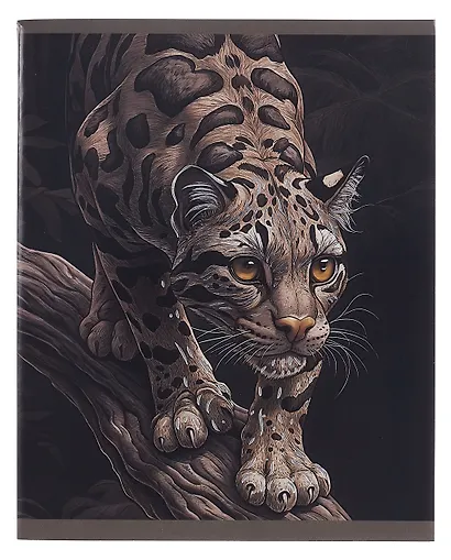 Тетрадь 96л кл. "В мире дикой природы" мел.картон, тиснение фольгой "Серебро", ассорти - фото 4