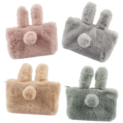 Косметичка на молнии Кролик (иск.мех) (21х12) (ПВХ бокс) - фото 7