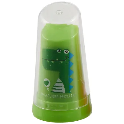 Точилка 1отв. "Дино" с контейнером, ассорти - фото 5