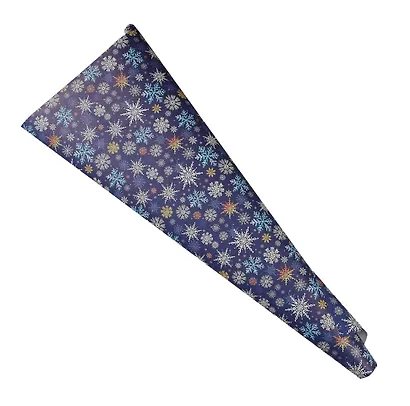 Бумага упаковочная 70*100см "Снежинки на синем" НГ,инд.уп. - фото 2