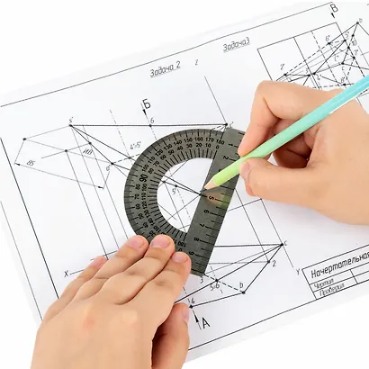 Транспортир 10 см 180гр стальной - фото 4