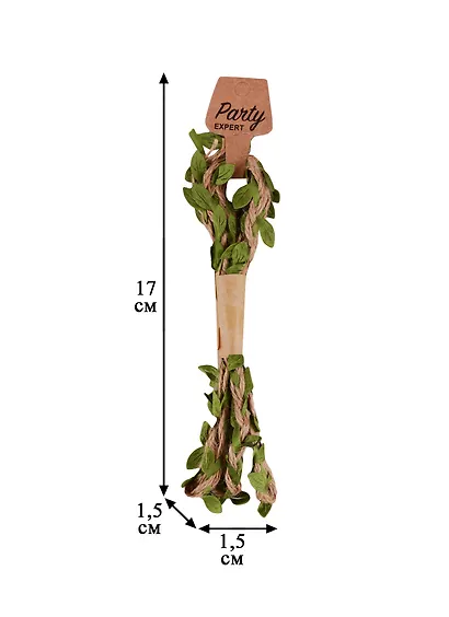 Тесьма джут с листочками, 2 м, моток с подвесом - фото 4