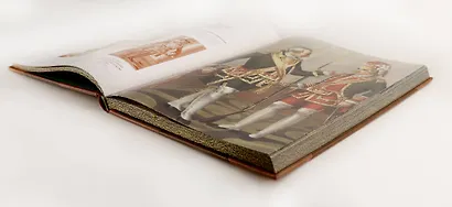 История одежды и вооружения российских войск. Книга большого формата с цветными иллюстрациями и в коллекционном кожаном переплете ручной работы изящным тиснением - фото 8