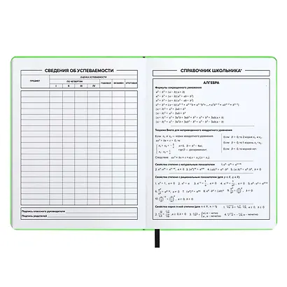 Дневник школьный Феникс+, "Плонже неоново-салатовый" - фото 8