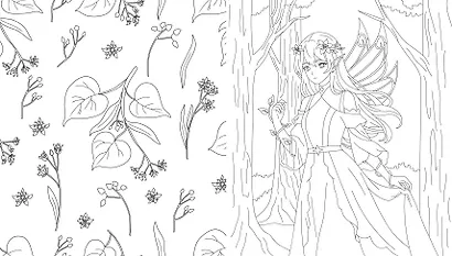 Феи весеннего леса. Раскраска - фото 4