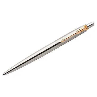 Ручка шариковая Parker, Jotter Stainless Steel GT, подарочная синяя - фото 10