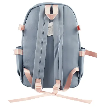 Рюкзак "Зайка" 42*27*15см, сине-розовый, с игрушкой - фото 7