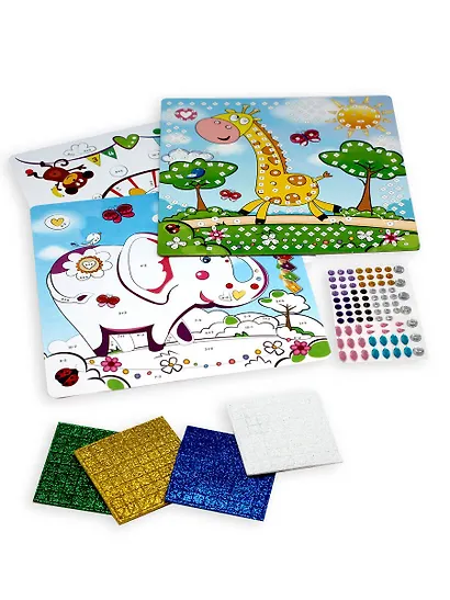 Мозаика и раскраски по номерам 3в1. Праздник в Африке - фото 3