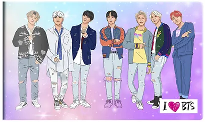 Кардхолдер (215*65мм) I love BTS. оф. 1 - фото 2