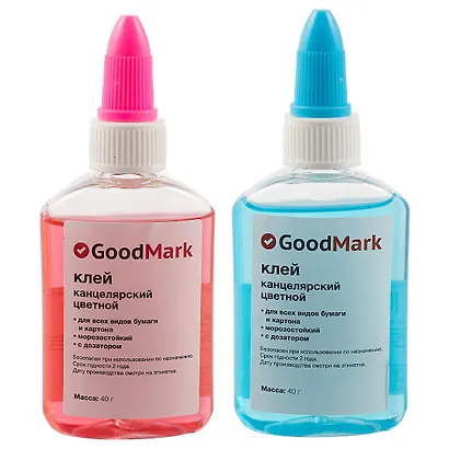 Канцелярский клей GoodMark, цветной, 40 гр - фото 3