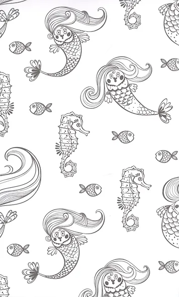 Подводный мир. Почувствуй себя русалкой. Раскраски антистресс - фото 3