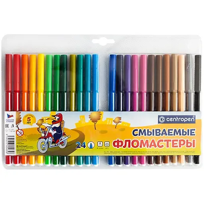 Фломастеры Centropen, 24 цвета - фото 3