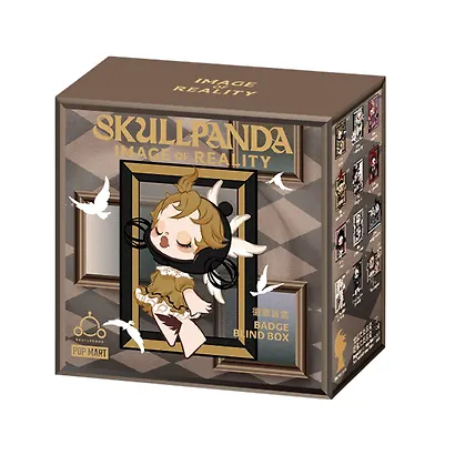 Значок коллекционный Pop Mart Skullpanda Image Of Reality Series в ассортименте (коробка) (8х8х4) (68002) - фото 1