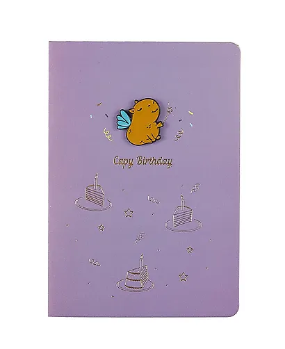 Открытка со значком Капибара Фея (15х11) (конверт) (картон, металл) - фото 2